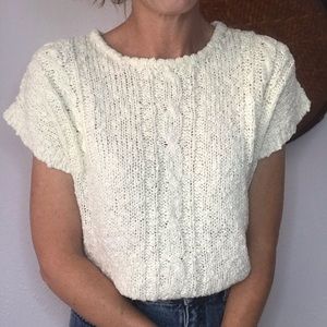 Vintage Cream Knit Top